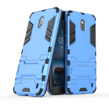 Чехол MyPads для Nokia 2 Противоударный усиленный ударопрочный синий