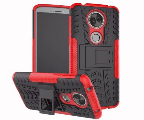 Чехол MyPads для Motorola Moto E5 Plus Противоударный усиленный ударопрочный красный