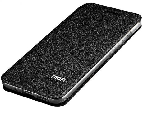 Чехол-книжка MyPads для Huawei Nova 3 на жёсткой металлической основе чёрный