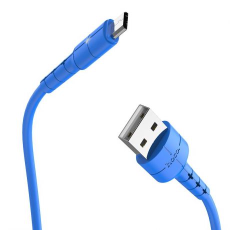 Кабель Hoco X30 Star USB - microUSB синий 1,2 м