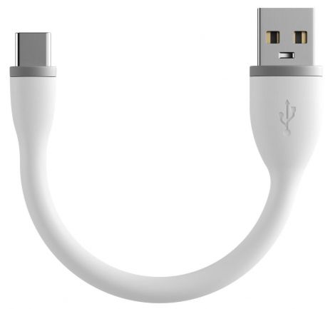 Кабель Satechi Flexible Type-C to USB. Длина 15 см. Цвет белый.