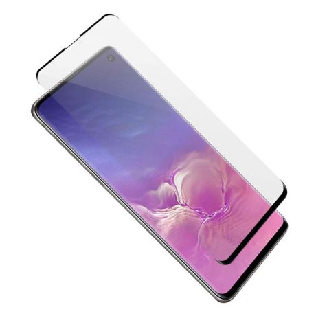 Защитное стекло для Samsung Galaxy S10 с чёрной рамкой