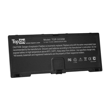 Аккумулятор для ноутбука TopON HP ProBook 5330m. 14.8V 2800mAh 41Wh. PN: FN04, HSTNN-DB0H., TOP-5330M