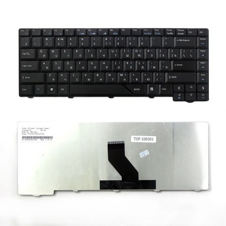 Клавиатура TopOn Acer Aspire 4210, 4220, 4230, 4320, 4330, 4430, 4930 Series. Плоский Enter. Без рамки. PN: MP-07A23SU-6981, NSK-H370R, TOP-100301, черный