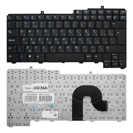 Клавиатура TopOn Dell Inspiron 1300, B120, B130, Latitude 120L Series. Г-образный Enter. Без рамки. PN: 0UD418, V0511BIAS3., TOP-100366, черный