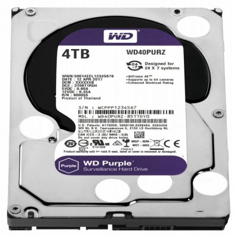 Жесткий диск WD Purple 4TB (WD40PURZ LED100)