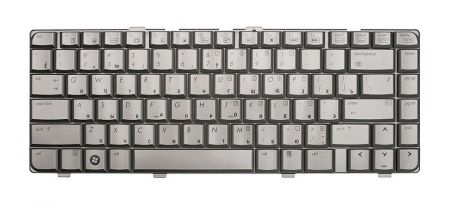 Клавиатура для ноутбука HP Pavilion DV6000, DV6100, DV6200, DV6300, DV6400 Series. Плоский Enter. Серебристая, без рамки. PN: AEAT1700010.