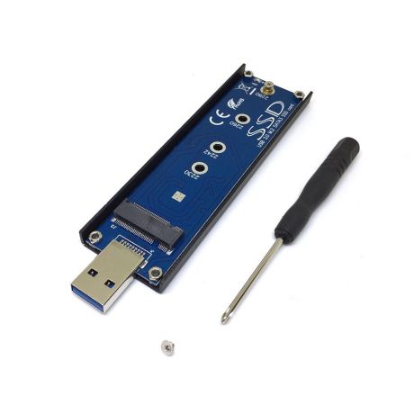 7011U3 ver.2, Внешний корпуc USB3.0 для M.2(NGFF) SSD key B, B+M, Espada
