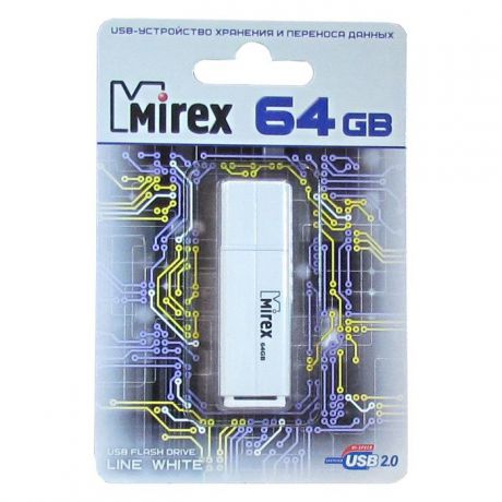 USB Флеш-накопитель Mirex Line USB 2.0 64GB, 13600-FMULWH64