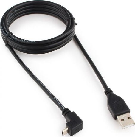 Кабель Cablexpert CCP-mUSB2-AMBM90-6 micro-USB 2.0 тип A - USB 2.0 тип A, черный, 1,8 м