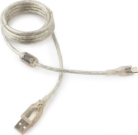 Кабель Cablexpert CCP-mUSB2-AMBM-6-TR USB 2.0 тип A разъем - USB 2.0 тип B разъем, прозрачный, 1,8 м