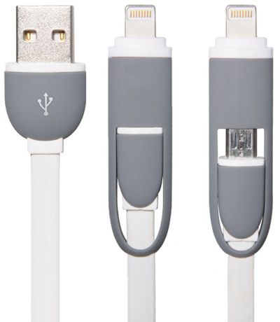 Кабель Zipower, PM6658, Micro USB/Lightning, 1 м