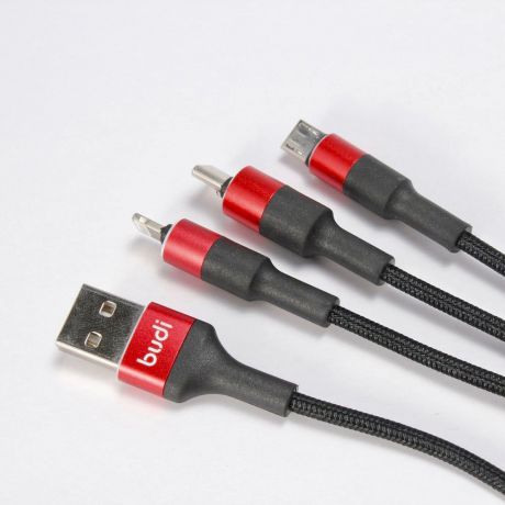 Кабели синхронизации с разъемом USB Type-C + microUSB + Apple Lightning