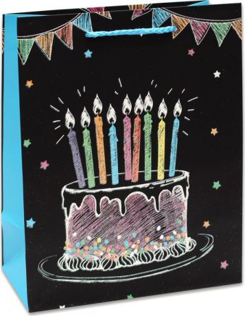 Подарочная упаковка Dream Cards "Торт со свечками", 18 х 23 х 10 см