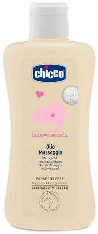 Массажное масло Chicco Baby Moments, 200 мл, 320614019