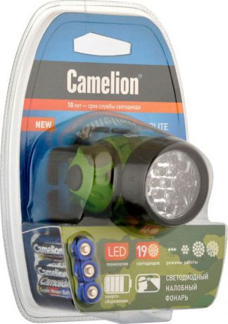 Налобный фонарь Camelion LED5313-19F4ML, хаки