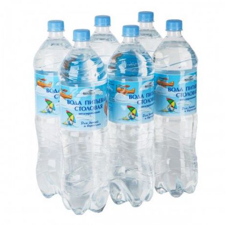 Вода Детская природная питьевая Вкусвилл, 6 шт по 1.5 л