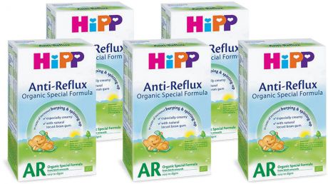 Hipp Антирефлюкс - специализированная молочная смесь, с 0 месяцев, 5 шт по 300 г