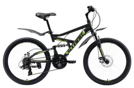 Велосипед Rocket 24.2 FS D 2019, черный, зеленый