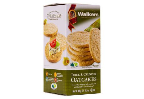 Шотландское сухое овсяное печенье Walkers БЕЗ сахара с оливковым маслом нетто 300г