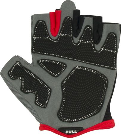 Перчатки для фитнеса Starfit "SU-117", цвет: черный, серый, красный. Размер M