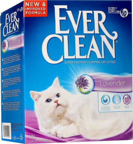 Ever Clean Lavander комкующийся наполнитель с ароматом лаванды (10 л)