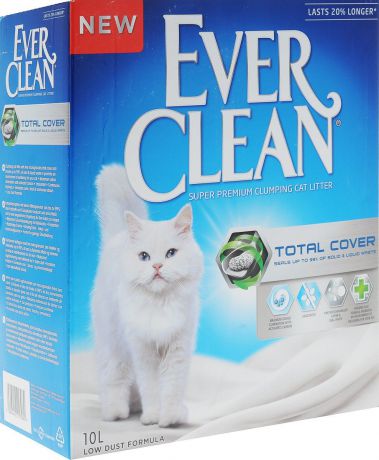 Ever Clean Total Cover комкующийся наполнитель для кошачьих туалетов (10 л)