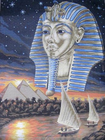 Канва с нанесенным рисунком "Фараон" (60 х 80 см.)