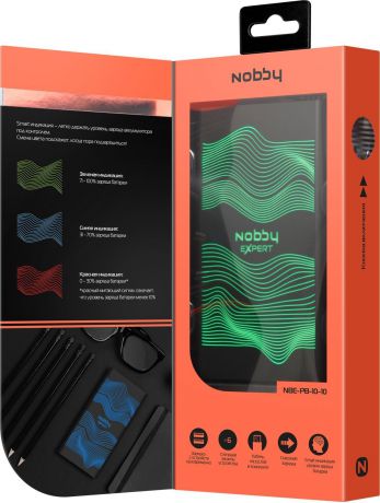 Внешний аккумулятор Nobby NBE-PB-10-10 10000 мАч, черный
