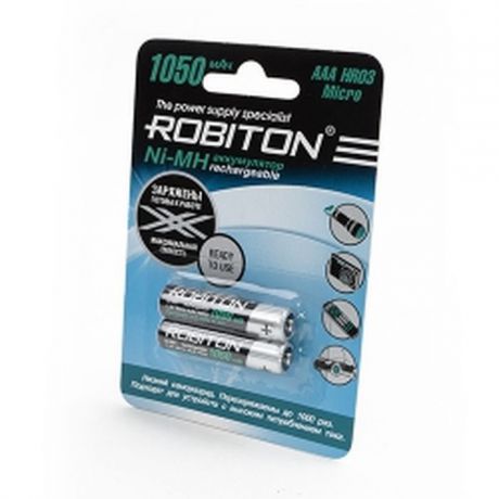 Аккумуляторная батарейка Robiton RTU1050MH-2 BL2, 13117