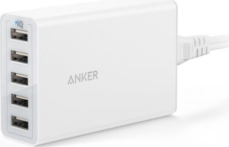 Зарядное устройство Anker PowerPort 5_40W 5-Port USB Charger for EU Offline Packaging V3, белый