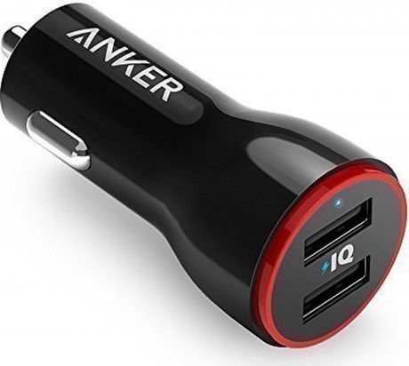 Автомобильное зарядное устройство Anker PowerDrive 2 24W 2-Port Car Charger, черный