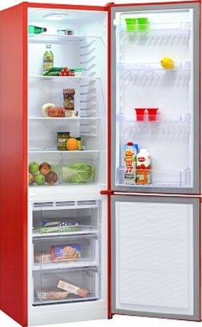 Холодильник Nordfrost NRB 120 832, двухкамерный, красный