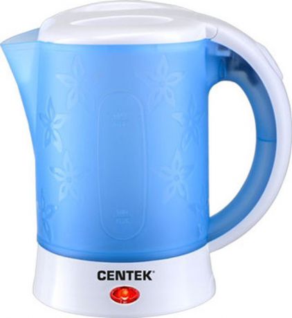 Электрический чайник Centek CT-0054 дорожный, голубой, белый