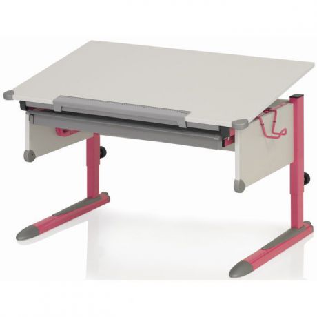 Школьная парта KETTLER College Box (цвет столешницы: белый, цвет ножек стола: розовый)