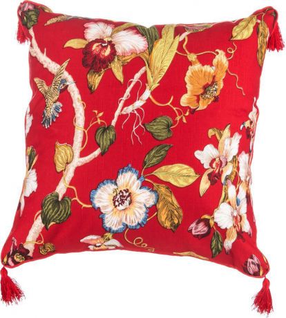 Подушка декоративная Santalino Парадиз, 850-823-61, красный, 45 x 45 см