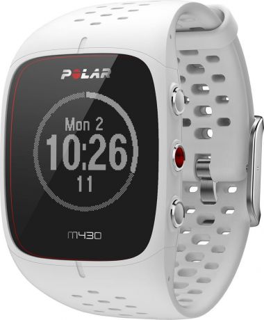Спортивные часы Polar "M430", с GPS, цвет: белый