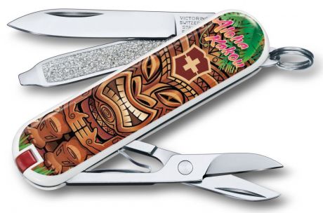 Нож-брелок Victorinox Classic LE 2018, 58 мм, 7 функций, "Aloha Kakou"