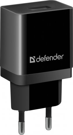 Сетевой адаптер Defender EPA-10 черный, 1xUSB, 5V/2.1А, пакет