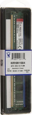 Модуль оперативной памяти Kingston DDR3 4GB 1600 МГц (KVR16N11S8/4)