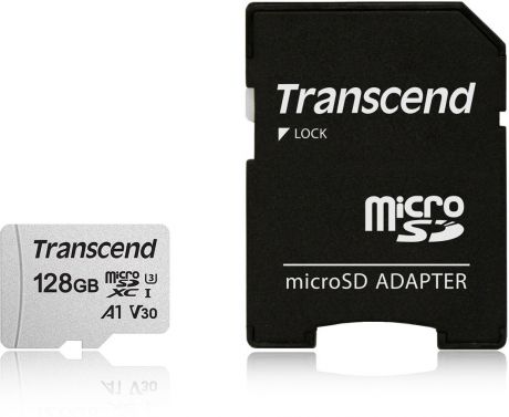 Transcend microSDXC 300S UHS-I Class U3 128 GB карта памяти с адаптером
