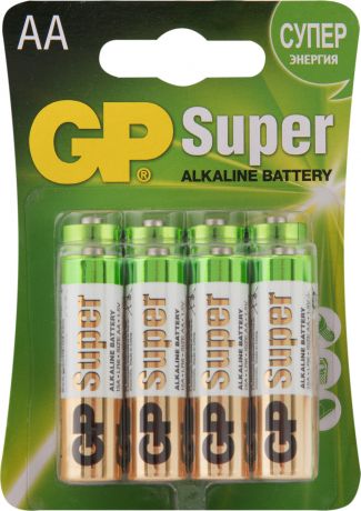 Батарейка алкалиновая GP Batteries "Super Alkaline", тип АА, 8 шт