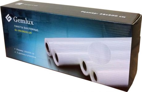 Gemlux GL-VB28500-2R пакеты для вакуумного упаковщика, 2 рулона