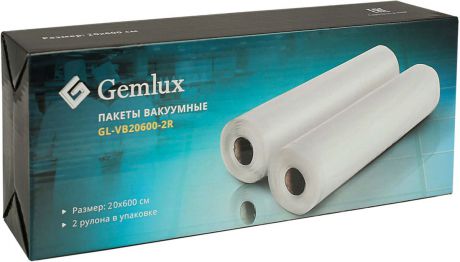 Gemlux GL-VB20600-2R пакеты для вакуумного упаковщика, 2 рулона