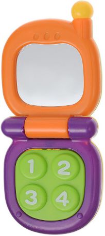 Mioshi Развивающая игрушка Телефон с зеркальцем цвет оранжевый фиолетовый
