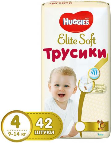 Huggies Подгузники-трусики Elite Soft 9-14 кг (размер 4) 42 шт
