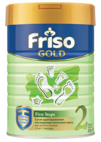 Friso Фрисо Голд 2 с пребиотиками смесь молочная с 6 месяцев, 800 г