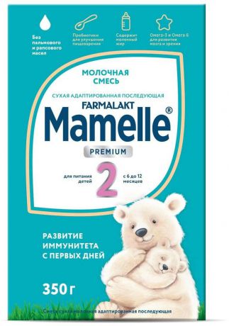 Молочная смесь Mamelle Premium 2, cухая, с 6 до 12 месяцев, 350 г