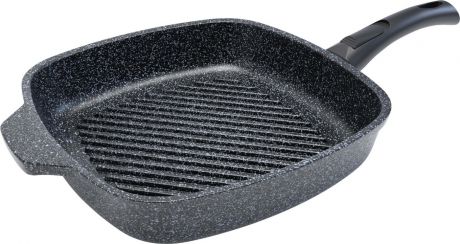 Сковорода-гриль Нева Металл Посуда "Байкал", с антипригарным покрытием, со съемной ручкой, 28 х 28 см
