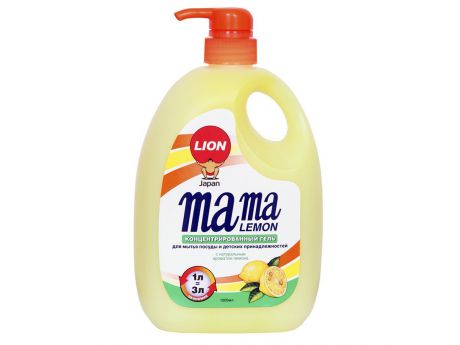 Гель для мытья посуды и детских принадлежностей "Mama Lemon", концентрат, с ароматом лимона, 1000 мл